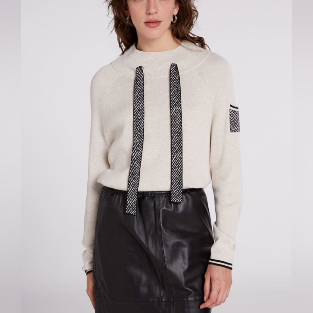 Oui Sweater With Stand Up Collar